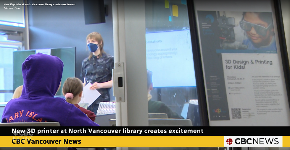 CBC News 3D printing class