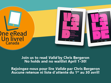 Join 2025 One eRead Canada: Valid by Chris Bergeron!